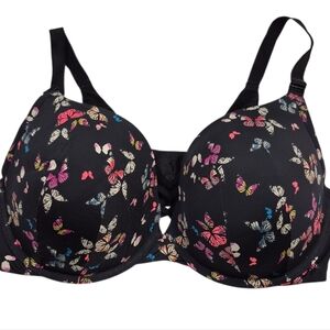 Torrid Women's Black Butterfly Print Bra 40DDD